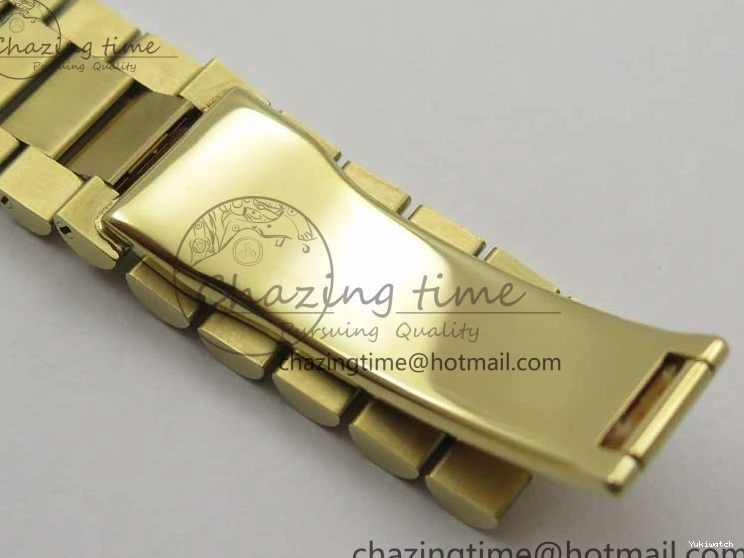 Black 40mm YG 228239 904 Version YG Bracelet Dial Markers BP A2836 Stick New Day-Date Dial on President 0420